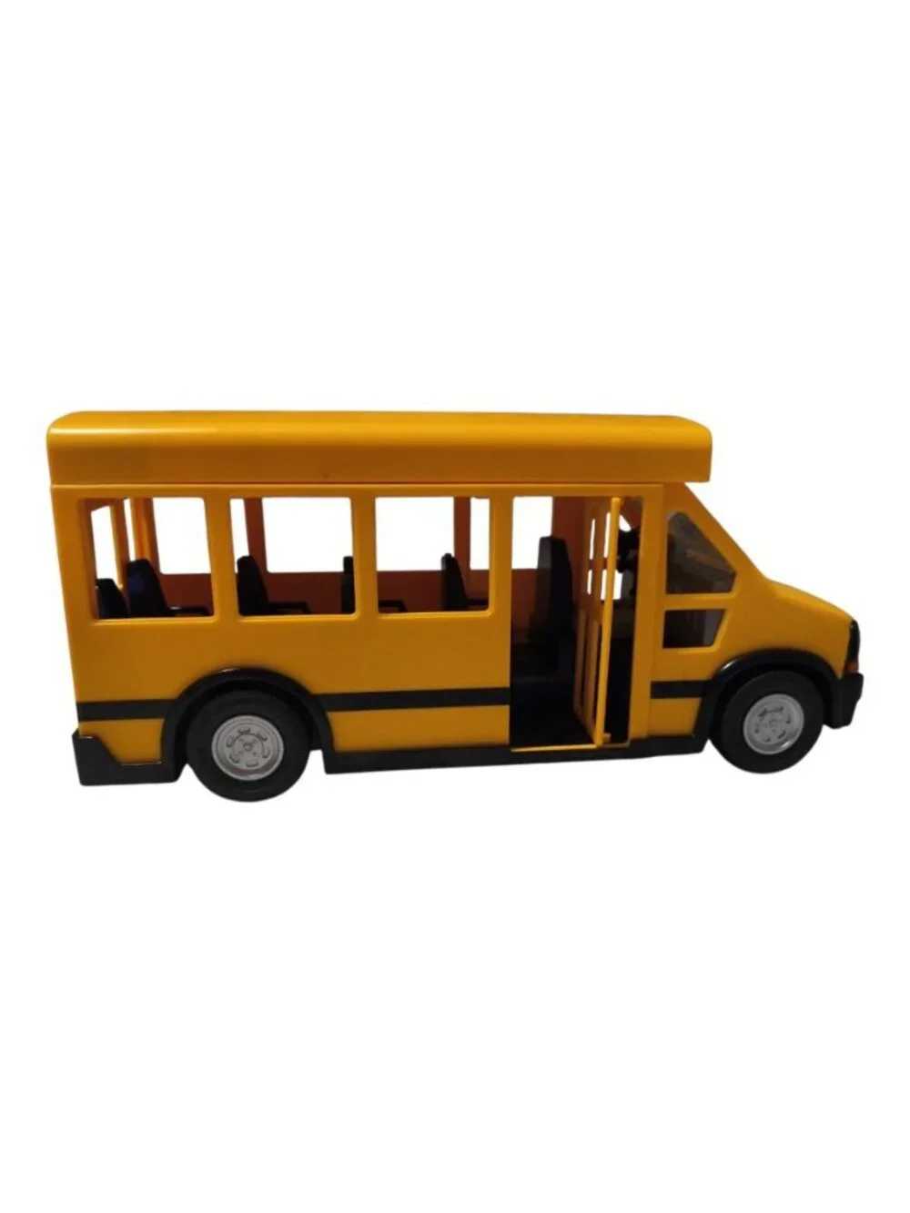 2011 PLAYMOBIL Yellow School Bus w/ Flashing Lights Vehicle Tested No Stop Sign